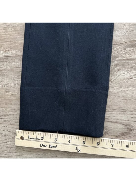 Vince Stitch Front Seamed Pants Womens Medium Navy Ankle Cropped - Picture 8 of 16